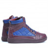 Herrenstiefel 487 Bordeaux+Indigo
