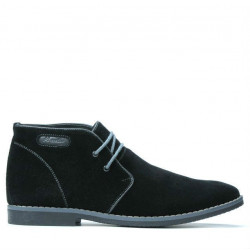 Herrenstiefel 454 schwarz Velours+grau