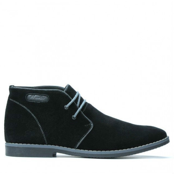 Herrenstiefel 454 schwarz Velours+grau Herrenstiefel 454 schwarz Velours+grau