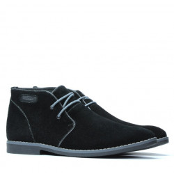 Herrenstiefel 454 schwarz Velours+grau