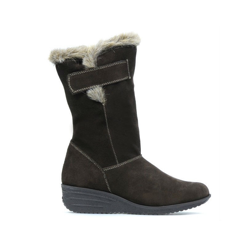 Damenstiefel 3246 Kaffeefarben Velours