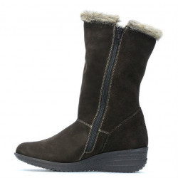 Damenstiefel 3246 Kaffeefarben Velours