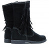 Damenstiefel 3242 schwarz Veloursleder