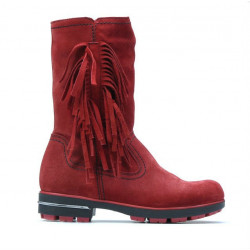 Kinderstiefel 3208 rot Veloursleder