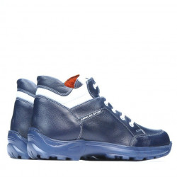 Jugendstiefel 436 Indigo+Weiß