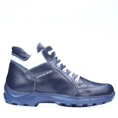 Jugendstiefel 436 Indigo+Weiß