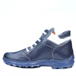 Jugendstiefel 436 Indigo+Weiß