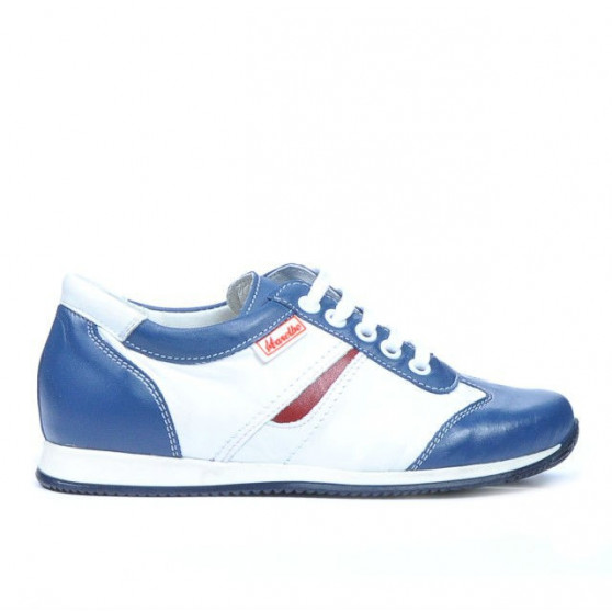 Kinderschuhe 136 indigo+weiß