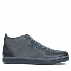 Herrenschuhe 480 schwarz+grau