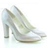 Elegante Damenschuhe 1214 beige Perlmutt Lack