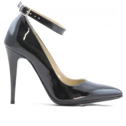Elegante Damenschuhe 1247 Lack Petrol Perlmutt