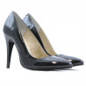 Damen elegante Schuhe 1241 Lack Petrol Perlmutt
