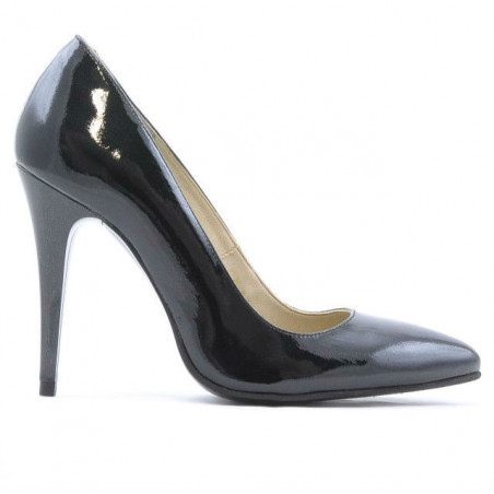 Damen elegante Schuhe 1241 Lack Petrol Perlmutt