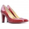 Damen elegante Schuhe 1243 Lack Bordeaux
