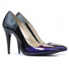 Elegante Schuhe 1241 schwarzer+violetter Lack (Chamäleon)