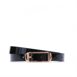 Damen Gürtel 03m schwarzer Lack