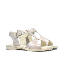 Kleinkinder Sandalen 40c Lack Beige Perlmutt