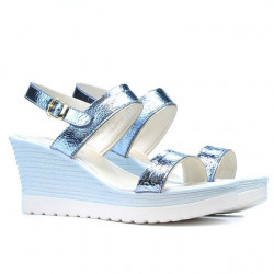 Damen Sandalen 5031 blau silber