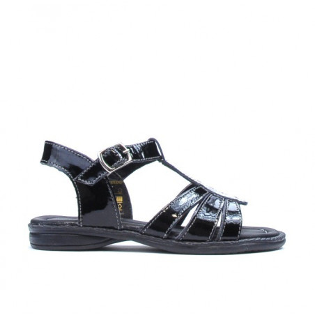 Kleinkinder Sandalen 53c schwarzer Lack