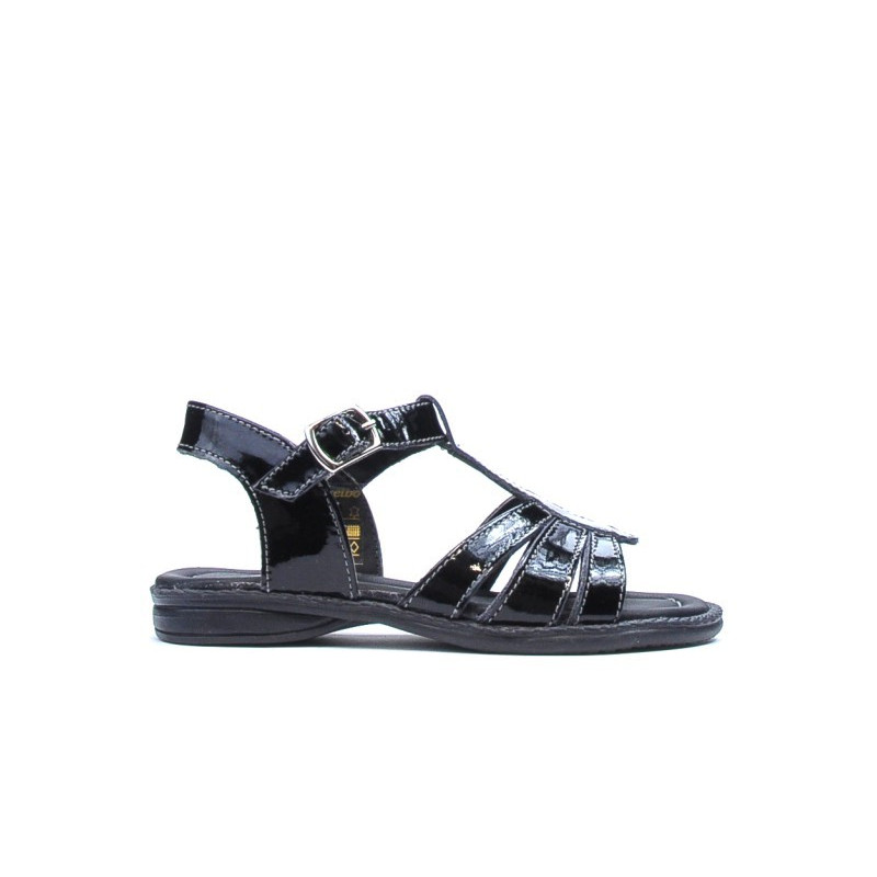 Kleinkinder Sandalen 53c schwarzer Lack