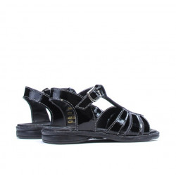 Kleinkinder Sandalen 53c schwarzer Lack