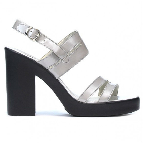 Damen Sandalen 5027 silber lackiert Damen Sandalen 5027 silber lackiert