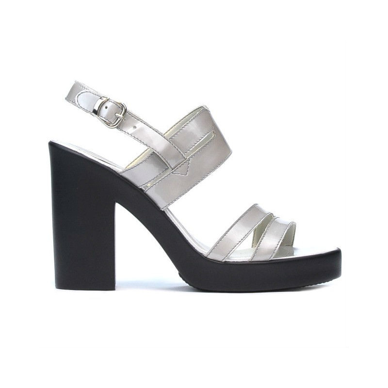 Damen Sandalen 5027 silber lackiert