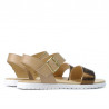 Damensandalen 5036 kupfer+beige