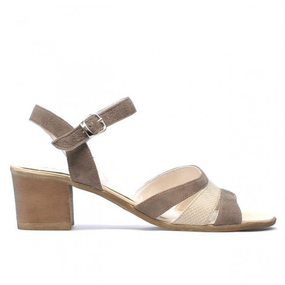 Damensandalen 5024 Veloursand kombiniert Damensandalen 5024 Veloursand kombiniert
