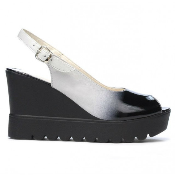 Damen-Sandalen 5026 schwarz+weiß Damen-Sandalen 5026 schwarz+weiß