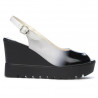Damen-Sandalen 5026 schwarz+weiß