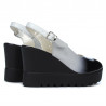 Damen-Sandalen 5026 schwarz+weiß