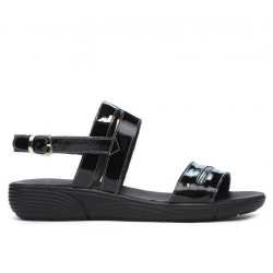 Damensandalen 5035 Lack schwarz