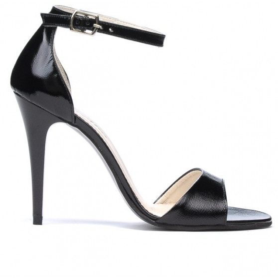 Damen Sandalen 1238 schwarzer satinlack Damen Sandalen 1238 schwarzer satinlack