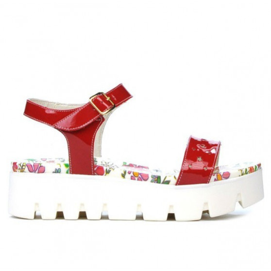 Damensandalen 5034 Lack Rot Damensandalen 5034 Lack Rot