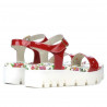 Damensandalen 5034 Lack Rot
