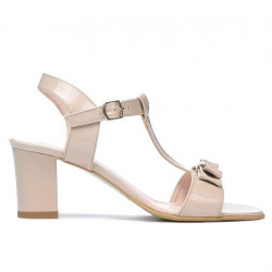 Damen-Sandalen 1257 Lack Elfenbein