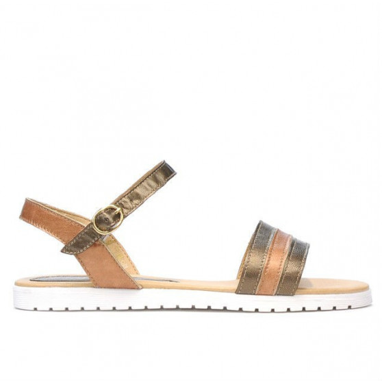 Damen Sandalen 5037 in kupfer kombiniert Damen Sandalen 5037 in kupfer kombiniert