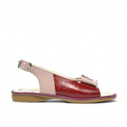 Kleinkind-Sandalen 58c Lack Bordeaux+Perlmutt Beige