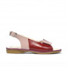 Kleinkind-Sandalen 58c Lack Bordeaux+Perlmutt Beige