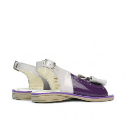 Kleinkinder-Sandalen 58c Lack lila+beige