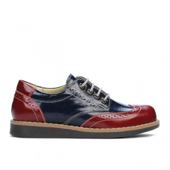 Kinder Schuhe 154 Lack Bordeaux kombiniert Kinder Schuhe 154 Lack Bordeaux kombiniert