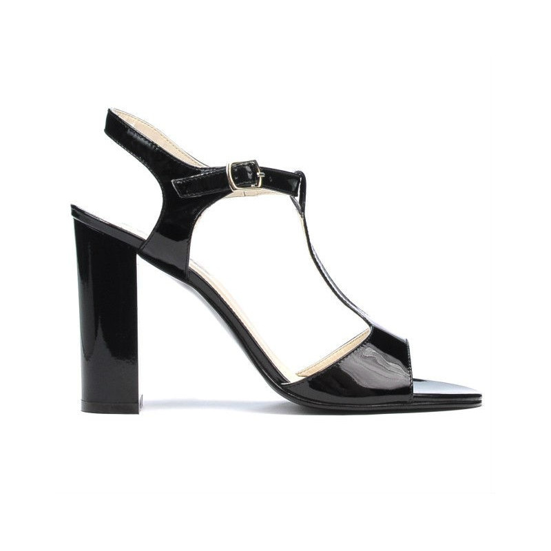 Damensandalen 1258 schwarzer Lack
