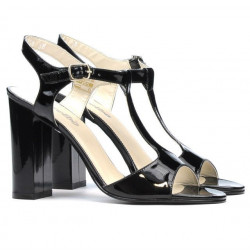 Damensandalen 1258 schwarzer Lack