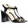 Damensandalen 1258 schwarzer Lack