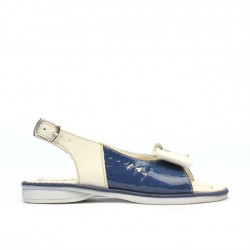 Kleinkinder Sandalen 58c Lack Indigo+Beige