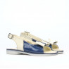 Kleinkinder Sandalen 58c Lack Indigo+Beige