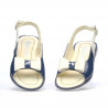 Kleinkinder Sandalen 58c Lack Indigo+Beige