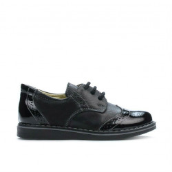 Kleinkinderschuhe 60c in kombinierter schwarzer Lackoptik