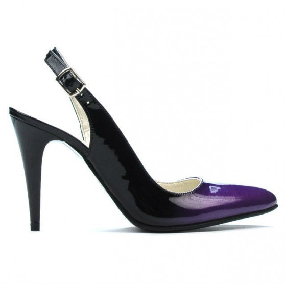 Damen Sandalen 1249 Lack lila+schwarz Damen Sandalen 1249 Lack lila+schwarz